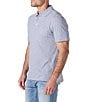 Color:Blue Stripe - Image 3 - Vintage Slub Short-Sleeve Polo Shirt