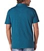 Color:Teal - Image 2 - Vintage Slub Short-Sleeve Polo Shirt