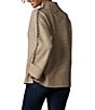The Normal Brand Whipstitch Stretch Knit Wool Blend Mock Neck Sweater, Color:Teak - Image 2