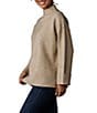 The Normal Brand Whipstitch Stretch Knit Wool Blend Mock Neck Sweater, Color:Teak - Image 3
