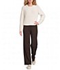 The Normal Brand Willow Marled Texture Knit Crew Neck Sweater - Image 3