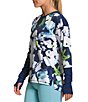 Color:Summit Navy Abstract Floral - Image 3 - Abstract Floral Print Dawndream Long Sleeve Top