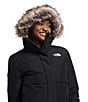 The North Face Arctic Hooded Faux Fur Snap Front Down Bomber Jacket, Color:TNF Black-NPF - Image 6