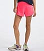 Color:Radiant Poppy - Image 1 - Arque 3#double; Pull-On Split Side Shorts