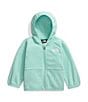 The North Face Baby 3-24 Months Long Sleeve Glacier Fleece Solid Hoodie, Color:Bright Foam - Image 1
