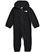 Color:TNF Black - Image 1 - Baby Newborn-24 Months Long Sleeve Glacier Hooded & Footed Coverall