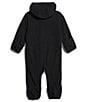 Color:TNF Black - Image 2 - Baby Newborn-24 Months Long Sleeve Glacier Hooded & Footed Coverall