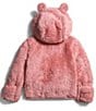 Color:Shady Rose - Image 2 - Baby Newborn-24 Months Long Sleeve Baby Bear Micro-Fleece Hoodie Jacket
