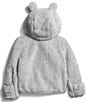 Color:TNF Medium Grey Heather - Image 2 - Baby Newborn-24 Months Long Sleeve Baby Bear Micro-Fleece Hoodie Jacket