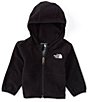 Color:TNF Black - Image 1 - Baby Newborn-24 Months Long Sleeve Heathered Glacier Full Zip Hooded Jacket
