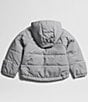 Color:Meld Grey - Image 2 - Baby Newborn-24 Months Long Sleeve Reversible Printed Perrito Hooded Jacket