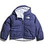 Color:Cave Blue - Image 1 - Baby Newborn-24 Months Long Sleeve Reversible Solid Perrito Hooded Jacket