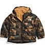 Color:Utility Brown Camp Texture/Small Print - Image 1 - Baby Boys Newborn-24 Months Reversible Mt. Chimbo Full-Zip Hooded Jacket