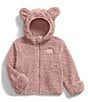 The North Face Baby Girls 3-24 Months Long Sleeve Full-Zip Bear Hoodie, Color:Pink - Image 1