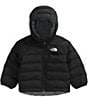 The North Face Baby Reversible Perrito Hooded Jacket, Color:TNF Black/Smoked Pearl - Image 1