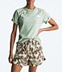 Color:Misty Sage - Image 4 - Box NSE Abstract Floral Print Short Sleeve Tee Shirt