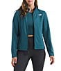 The North Face Cedar Trail Texture Grid Fleece Stand Collar Zip Front Jacket, Color:Space - Image 1