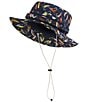 Color:Summit Navy Hand Tied Fly Print - Image 1 - Class-V Hand Tie Fly Printed Brimmer Hat