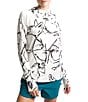 Color:White Dune Coyote - Image 1 - Class V Water Coyote Print Hooded Thumbhole Cuff Long Sleeve Pullover