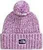 The North Face Cozy Chunky Cabin Beanie, Color:Lite Lilac/Peak Purple/Eternal Purple/TNF Red - Image 1