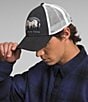 Color:TNF White/Asphalt Grey - Image 3 - Embroidered Bear Graphic Mudder Trucker Hat