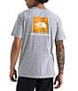 The North Face Evolution Regenerative Ink Box NSE Heathered Short Sleeve T-Shirt, Color:TNF Pale Grey Heather/Summit Gold - Image 1