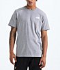 The North Face Evolution Regenerative Ink Box NSE Heathered Short Sleeve T-Shirt, Color:TNF Pale Grey Heather/Summit Gold - Image 2
