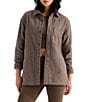 The North Face Forest Flannel Plaid Point Collar Snap Front Shacket - Image 1