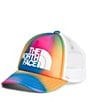 Color:Super Sonic Blue Color Gradient Print - Image 1 - Girls Rainbow Foam Trucker Hat