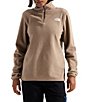 The North Face Glacier Fleece Stand Collar Contrast Trim Pullover Jacket - Image 1