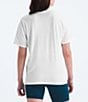 Color:White Blue Moss - Image 2 - Half Dome Crew Neck Short Sleeve Swirl Print Logo Tee Shirt