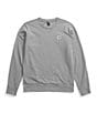 Color:TNF Medium Grey Heather/TNF White - Image 3 - Heritage Patch Rib Hem Pullover Sweatshirt