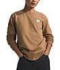 Color:Utility Brown/TNF White - Image 1 - Heritage Patch Rib Hem Pullover Sweatshirt