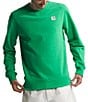 Color:Optic Emerald - Image 1 - Heritage Patch Rib Hem Pullover Sweatshirt