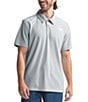 Color:High Rise Grey - Image 1 - Knit Short Sleeve Wander Polo Shirt
