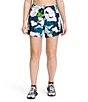 Color:Summit Navy Abstract Floral - Image 1 - Ladies Abstract Floral Print Elevation Shorts