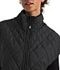 The North Face Large Diamond Peak Oversized Insulated Zip Front Vest, Color:TNF Black - Image 4