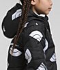 Color:TNF Black Next Gen Logo Print - Image 4 - Little Kids 2T-7 Long-Sleeve Mt. Chimbo Logo-Print Reversible Hooded Jacket