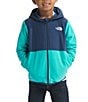 Color:Geyser Aqua - Image 1 - Little Kids 2T-7 Recycled Fleece Long Sleeve Glacier Full-Zip Hooded Jacket