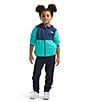 Color:Geyser Aqua - Image 3 - Little Kids 2T-7 Recycled Fleece Long Sleeve Glacier Full-Zip Hooded Jacket