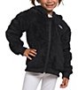 Color:TNF Black - Image 1 - Little Girls 2T-7 Long Sleeve Full-Zip Hooded Fleece Jacket