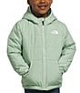 Color:Misty Sage - Image 1 - Little Girls 2T-7 Long Sleeve Perrito Quilted Reversible Hooded Jacket