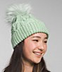 Color:Misty Sage - Image 1 - Little Girls 2T-7 Mega Faux-Fur Pom-Pom Beanie