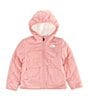 Color:Shady Rose - Image 1 - Little Girls 2T-7 Long Sleeve Shady Glade Reversible Insulated Hooded Jacket