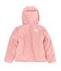 Color:Shady Rose - Image 3 - Little Girls 2T-7 Long Sleeve Shady Glade Reversible Insulated Hooded Jacket