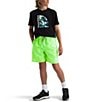 Color:Safety Green - Image 3 - Little/Big Boy 6-16 Never Stop Woven Shorts
