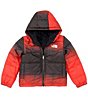 Color:Fiery Red Dip-Dye Small Print - Image 1 - Little/Big Boys 2T-7 Long-Sleeve Mt. Chimbo Dip-Dye Reversible Hooded Jacket