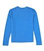 Color:Optic Blue - Image 2 - Little/Big Boys 5-20 Long Sleeve Pullover Dripping Logo T-Shirt