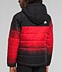 Color:Fiery Red Dip Dye - Image 2 - Little/Big Boys 6-16 Long Sleeve Mount Chimbo Dip Dye Full-Zip Insulated Hooded Jacket