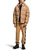Color:Almond Butter - Image 4 - Little/Big Boys 6-20 Long Sleeve Reversible North Down Hooded Jacket